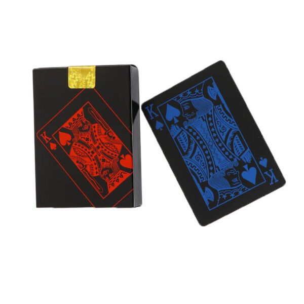 Color Printed Black Plastic Poker Playing Card 4